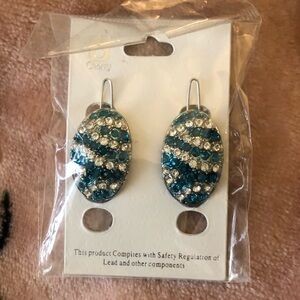 NEW Deadstock Y2K blue Zebra hair Clips